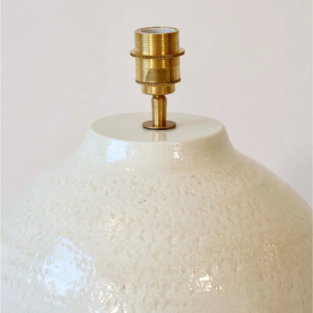 BOTERO M - Pied de Lampe Céramique Crème H60 Ø32 cm