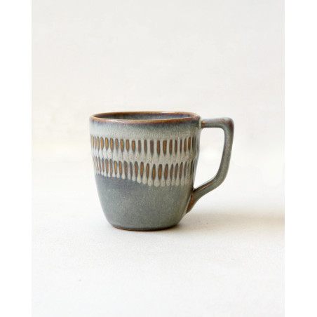 Gaudina — Artisan stoneware mug, Dune and Iode | Masamé