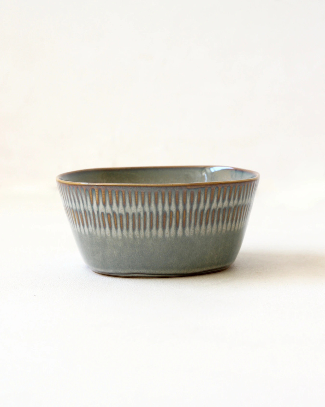Gaudina — Artisan stoneware bowl, Dune and Iode | Masamé