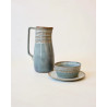 Gaudina — Artisan stoneware carafe 2.5L, Dune and Iode | Masamé
