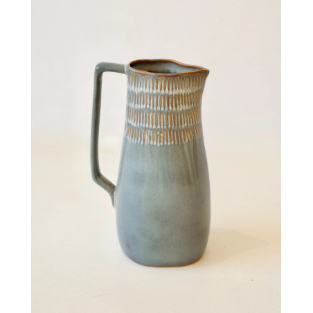 Gaudina — Artisan stoneware carafe 2.5L, Dune and Iode | Masamé