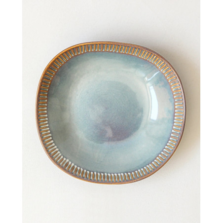 Gaudina — Stoneware soup plate, Dune and Iode | Masamé
