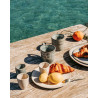 Gaudina — Small stoneware plate, Dune and Iode | Masamé