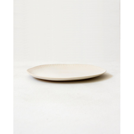 Gaudina — Small stoneware plate, Dune and Iode | Masamé