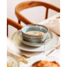Gaudina — Large round stoneware plate, Dune and Iode | Masamé