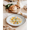 Gaudina — Large round stoneware plate, Dune and Iode | Masamé