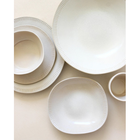 Gaudina — Stoneware serving dish, Dune and Iode | Masamé