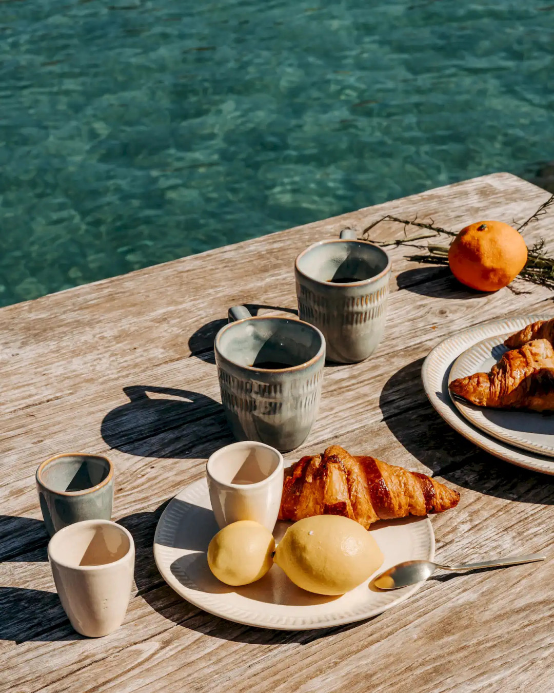 Gaudina — Stoneware espresso cup, Dune and Iode | Masamé