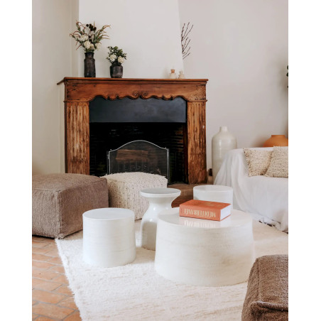 Endoume — Artisan round ceramic coffee table | Masamé