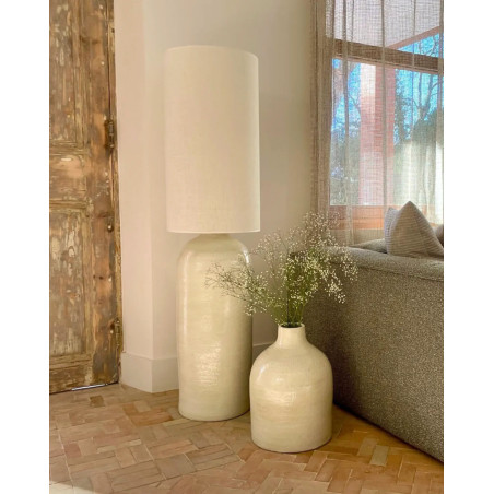 Calla L — Artisan ceramic floor lamp H154 cm | Masamé