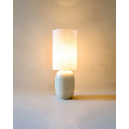 Botero S — Ceramic table lamp Calcaire | Masamé