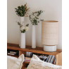 Sormiou M — Ceramic table lamp Calcaire, jute shade | Masamé