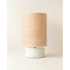 Sormiou M — Ceramic table lamp Calcaire, jute shade | Masamé