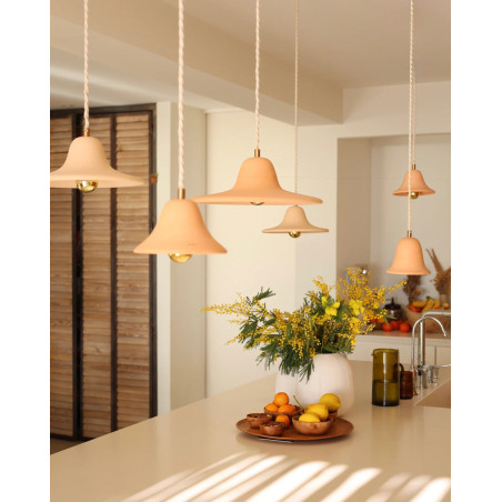 Gigaro M — Raw ceramic pendant light D23 | Masamé