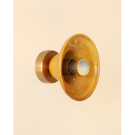 Gigaro S — Glazed ceramic wall light D16 | Masamé