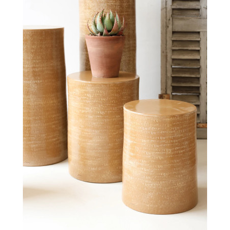 Roucas — Artisan ceramic side table and column | Masamé
