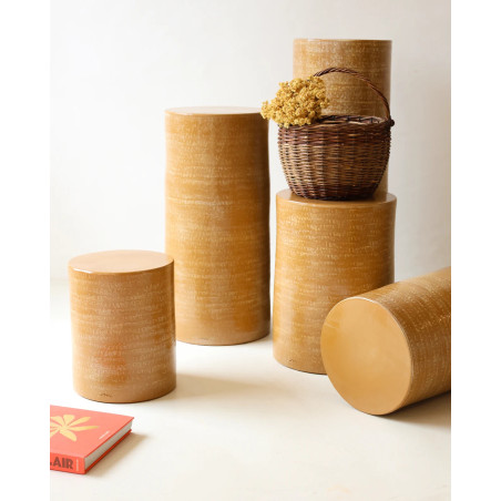 Roucas — Artisan ceramic side table and column | Masamé