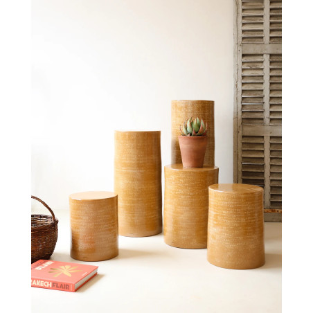 Roucas — Artisan ceramic side table and column | Masamé