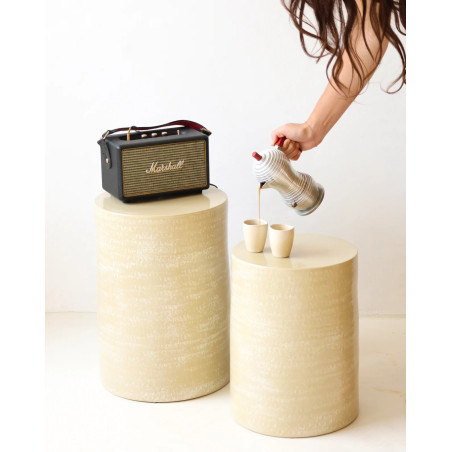 Roucas — Artisan ceramic side table and column | Masamé