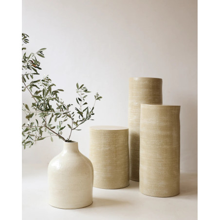 Roucas — Artisan ceramic side table and column | Masamé