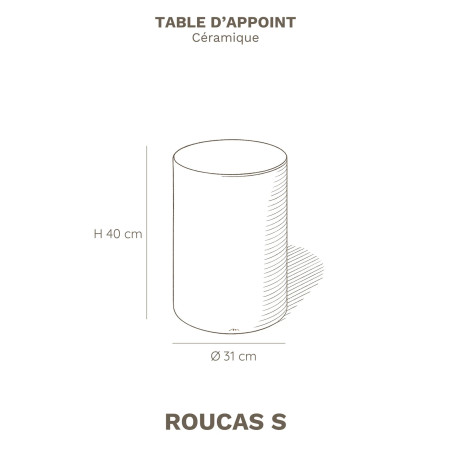 Roucas — Artisan ceramic side table and column | Masamé