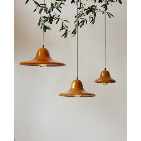Gigaro L — Glazed ceramic pendant light D30 | Masamé