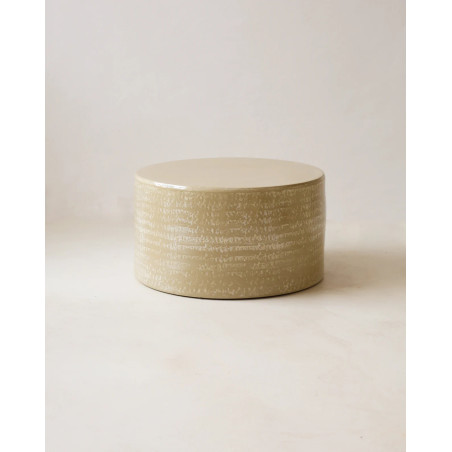 Endoume — Artisan round ceramic coffee table | Masamé