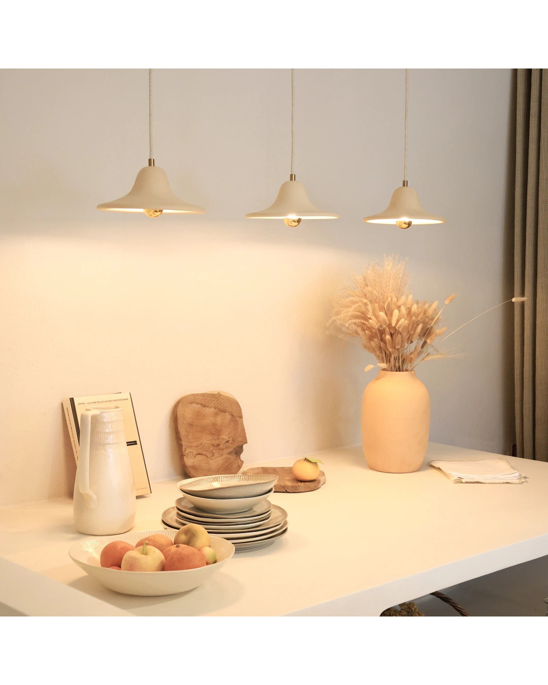 Gigaro M - Suspension céramique brute Ø23 cm