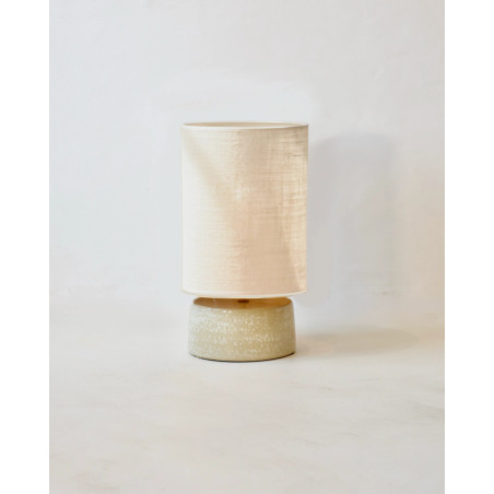 Sormiou S — Ceramic table lamp Lin, jute shade | Masamé