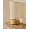 Sormiou S — Ceramic table lamp Safran, jute shade | Masamé