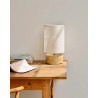 Sormiou S — Ceramic table lamp Safran, jute shade | Masamé