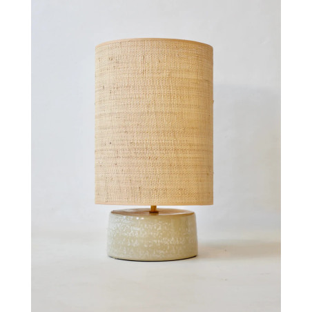 Sormiou M — Lampe céramique Lin, abat-jour jute ou raphia