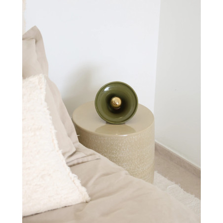 Gigaro S — Glazed ceramic portable lamp D16 | Masamé