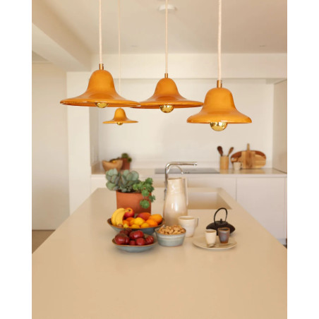 Gigaro L — Glazed ceramic pendant light D30 | Masamé