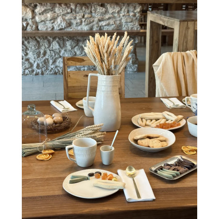 Gaudina — Small stoneware plate, Dune and Iode | Masamé
