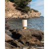Sormiou S — Ceramic table lamp Safran, jute shade | Masamé
