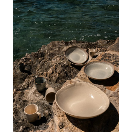 Gaudina — Stoneware serving dish, Dune and Iode | Masamé