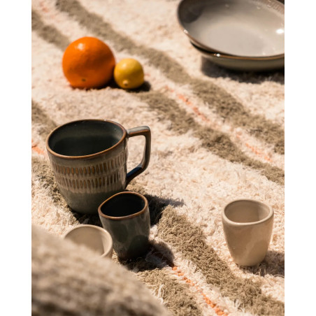 Gaudina - Handwerkliche Steinzeug Tasse, Dune und Iode | Masamé
