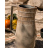 Gaudina — Artisan stoneware carafe 2.5L, Dune and Iode | Masamé