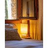 Sormiou S — Ceramic table lamp Calcaire, jute shade | Masamé