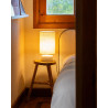Sormiou S — Ceramic table lamp Calcaire, jute shade | Masamé