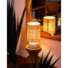 Sormiou S — Ceramic table lamp Calcaire, jute shade | Masamé