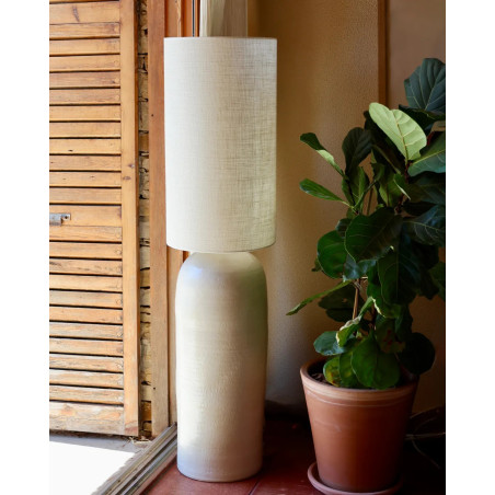 Calla L — Artisan ceramic floor lamp H154 cm | Masamé