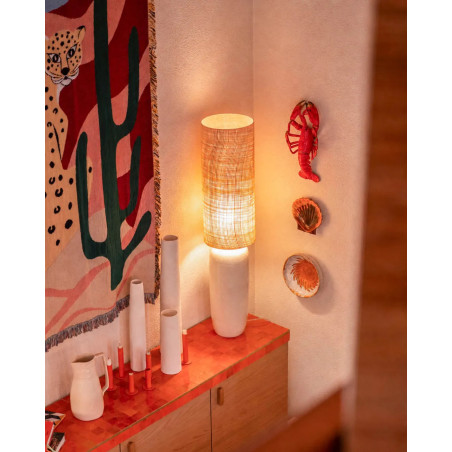 Botera — Artisan ceramic floor lamp H101 cm | Masamé