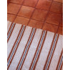 Tetouan — Striped cotton rug Sienne and Noir, handmade Portugal