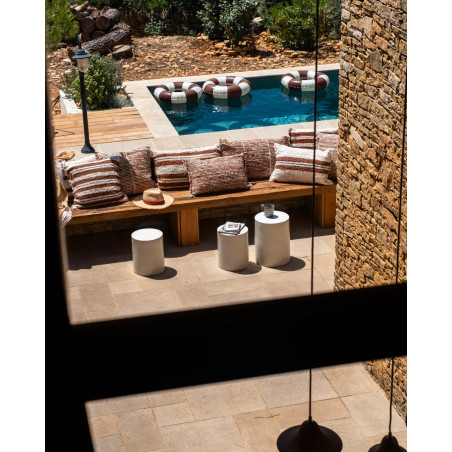 Tarifa — Artisan cotton cushion Sienne, handmade Portugal