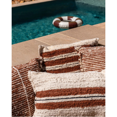 Tarifa — Artisan cotton cushion Sienne, handmade Portugal