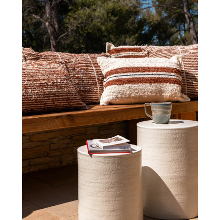 Tarifa — Artisan cotton cushion Sienne, handmade Portugal