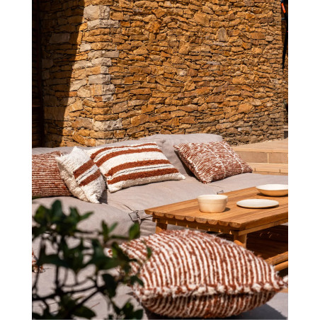 Tarifa — Artisan cotton cushion Sienne, handmade Portugal