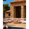 Tetouan — Cotton cushion Sienne and Noir, handmade Portugal